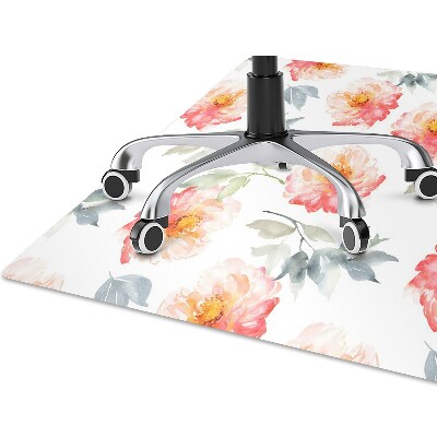 Alfombra protectora suelo para silla Flores de primavera