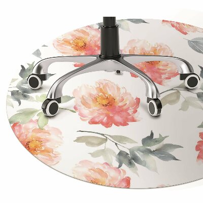Alfombra protectora suelo para silla Flores de primavera