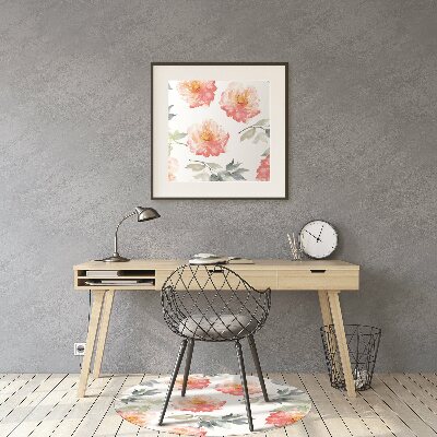 Alfombra protectora suelo para silla Flores de primavera
