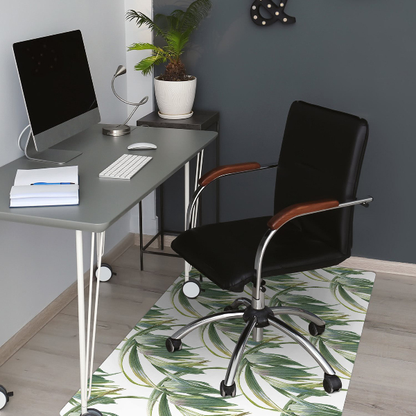 Alfombra silla escritorio Hojas largas
