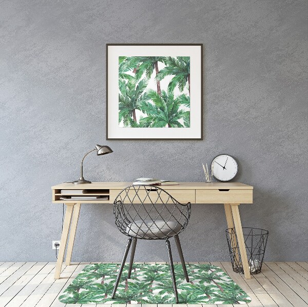 Alfombra silla ordenador Palmeras tropicales