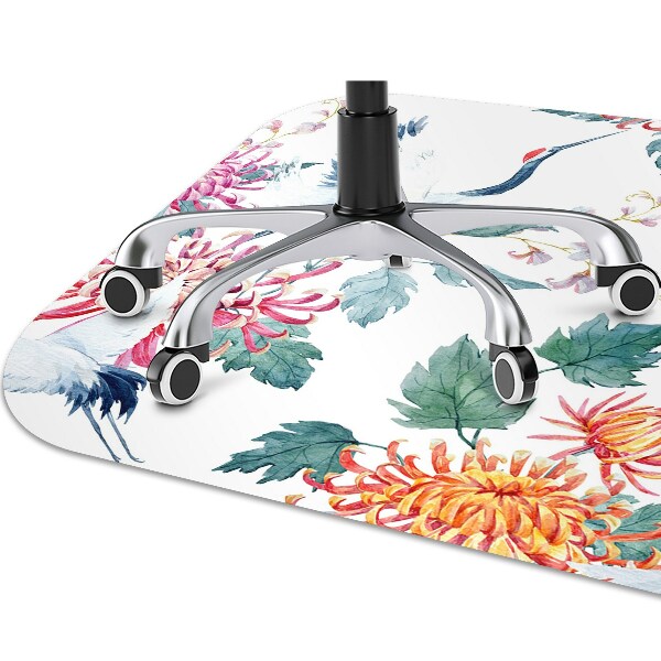 Alfombra silla ordenador Flores
