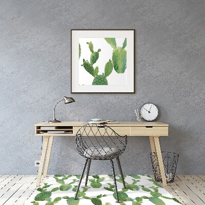 Alfombra silla ordenador Cactus