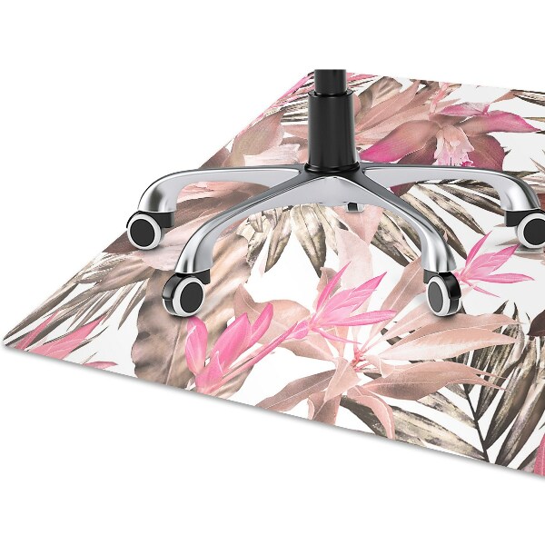 Alfombra silla ordenador Flores pastel