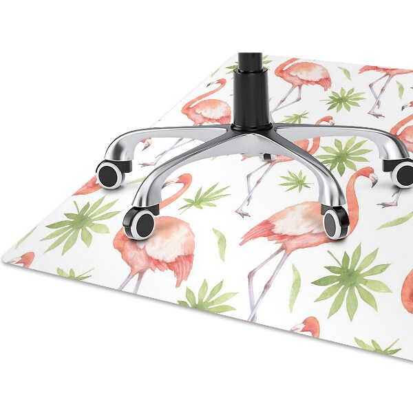 Alfombra silla ordenador Flamencos