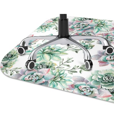 Alfombra silla ordenador Acuarela de flores