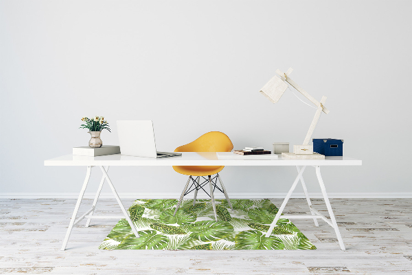 Alfombra silla ordenador Hojas tropicales