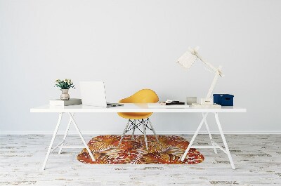 Alfombra para silla de escritorio Hojas ardientes