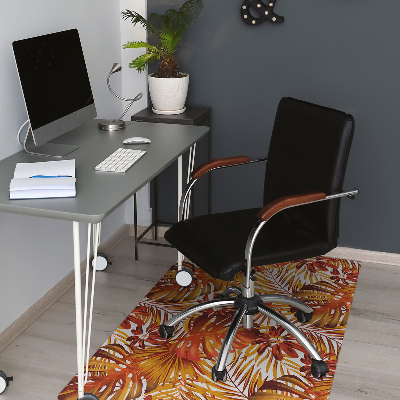 Alfombra para silla de escritorio Hojas ardientes