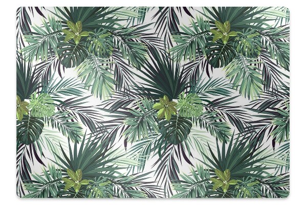 Alfombra para silla de escritorio Hojas verdes