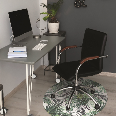 Alfombra para silla de escritorio Hojas verdes