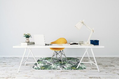 Alfombra para silla de escritorio Hojas verdes