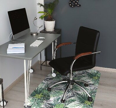 Alfombra para silla de escritorio Hojas verdes