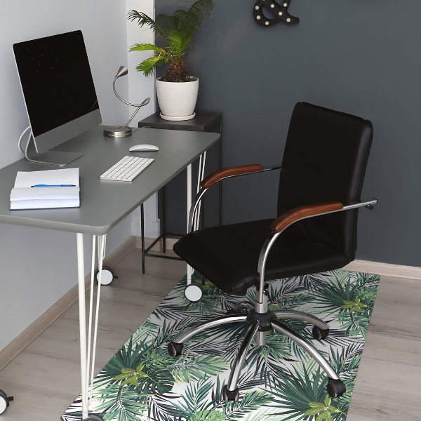 Alfombra para silla de escritorio Hojas verdes