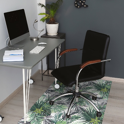 Alfombra para silla de escritorio Hojas verdes