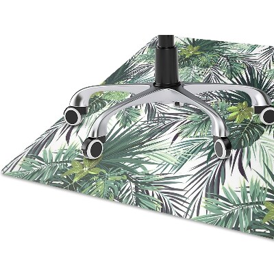 Alfombra para silla de escritorio Hojas verdes