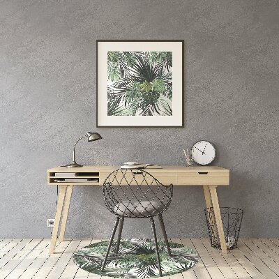 Alfombra para silla de escritorio Hojas verdes