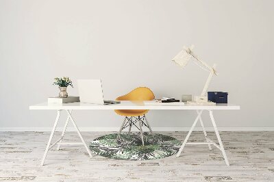 Alfombra para silla de escritorio Hojas verdes