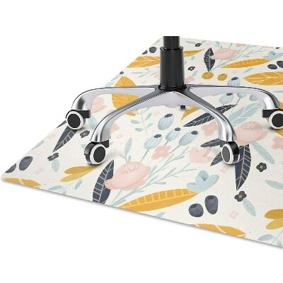 Alfombra para silla de escritorio Flores pastel