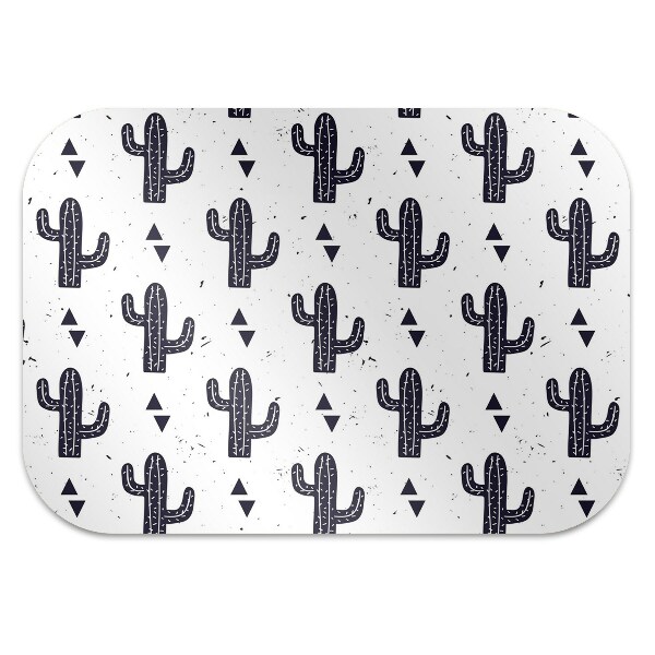 Alfombra para silla de escritorio Cactus blancos
