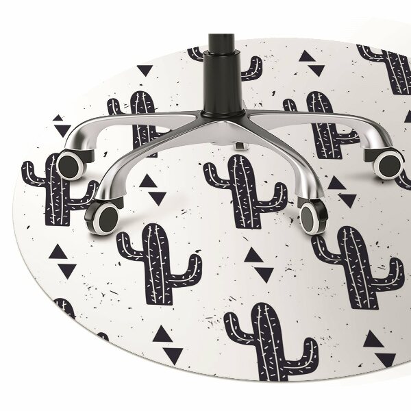 Alfombra para silla de escritorio Cactus blancos