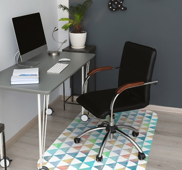 Alfombra para silla de escritorio Triángulos geométricos