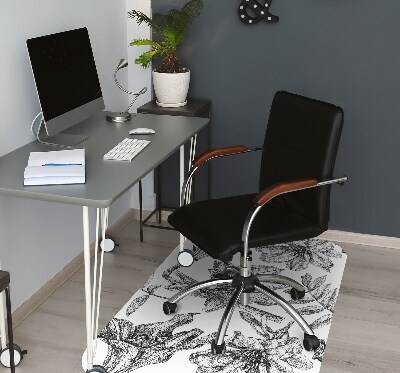 Alfombra para silla de escritorio Lirios