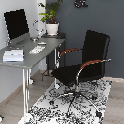 Alfombra para silla de escritorio Lirios