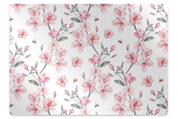 Alfombra silla ordenador Flores sutiles