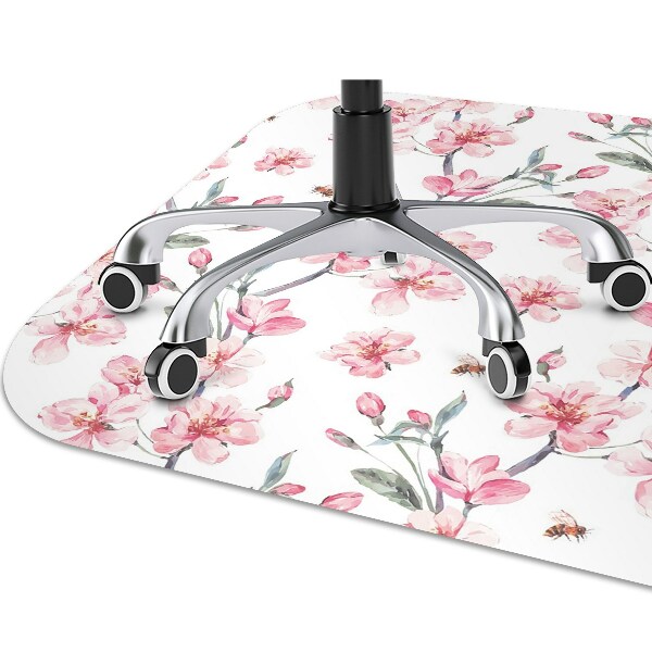 Alfombra silla ordenador Flores sutiles