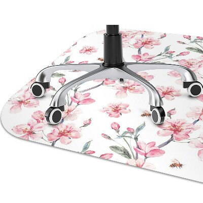 Alfombra silla ordenador Flores sutiles