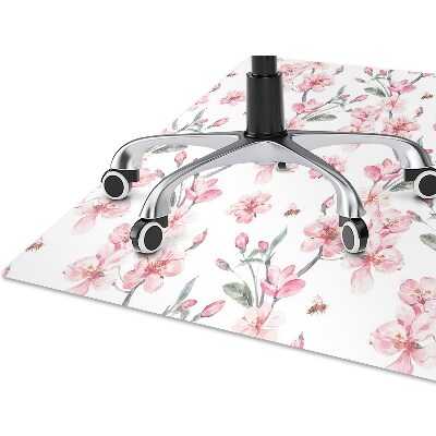 Alfombra silla ordenador Flores sutiles