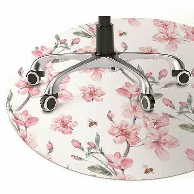 Alfombra silla ordenador Flores sutiles