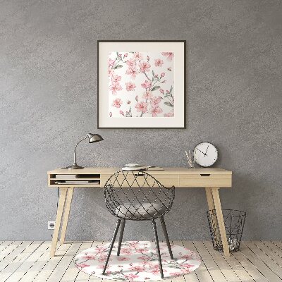 Alfombra silla ordenador Flores sutiles