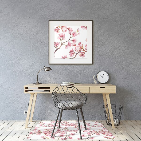 Alfombra silla ordenador Flor de cerezo