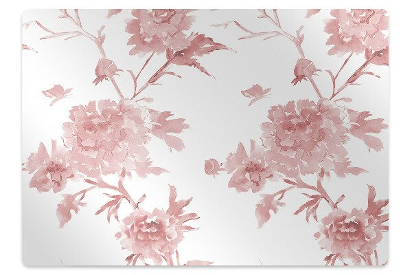 Alfombra silla ordenador Flores pastel