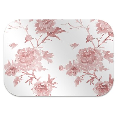 Alfombra silla ordenador Flores pastel