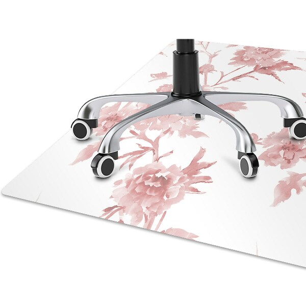 Alfombra silla ordenador Flores pastel