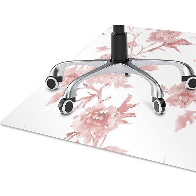 Alfombra silla ordenador Flores pastel