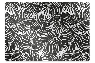 Alfombra silla ordenador Hojas negras