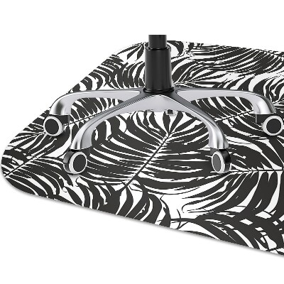 Alfombra silla ordenador Hojas negras