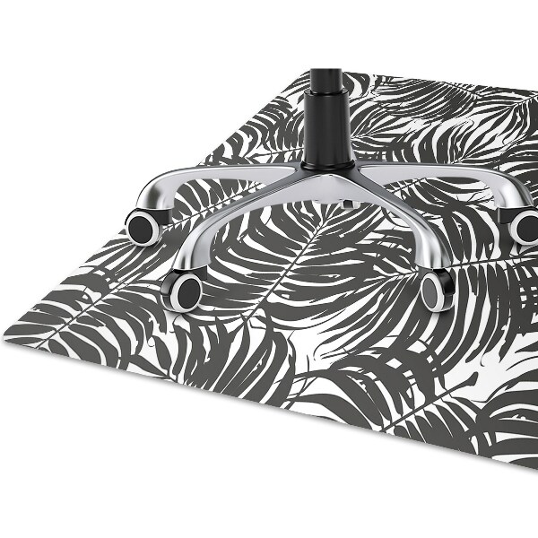 Alfombra silla ordenador Hojas negras