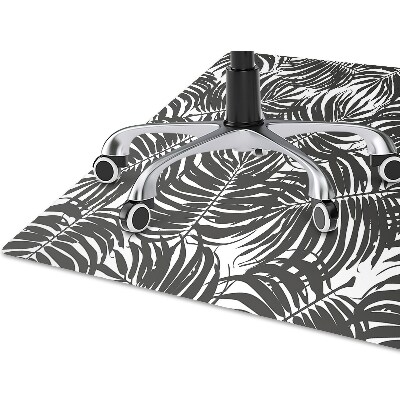 Alfombra silla ordenador Hojas negras