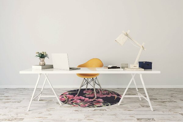 Alfombra para silla de escritorio Flores de acuarela