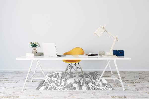 Alfombra para silla de escritorio Cactus pintados
