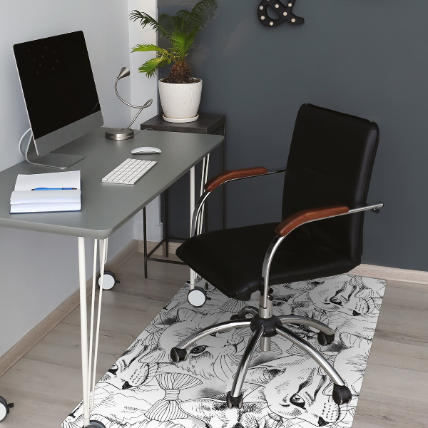 Alfombrilla para silla de escritorio Gatos dibujados