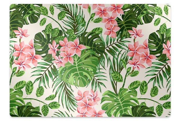 Alfombra silla escritorio Flores de hawaii