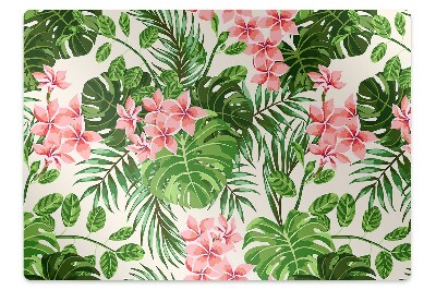 Alfombra silla escritorio Flores de hawaii