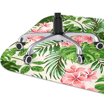 Alfombra silla escritorio Flores de hawaii