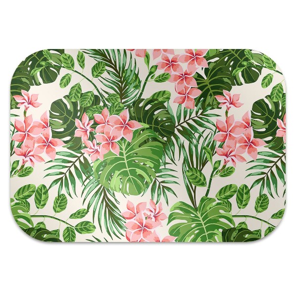 Alfombra silla escritorio Flores de hawaii
